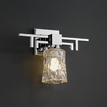Justice Design Group GLA-8701-16-CLRT-NCKL Veneto Luce Collection Aero 1-Light Wall Sconce